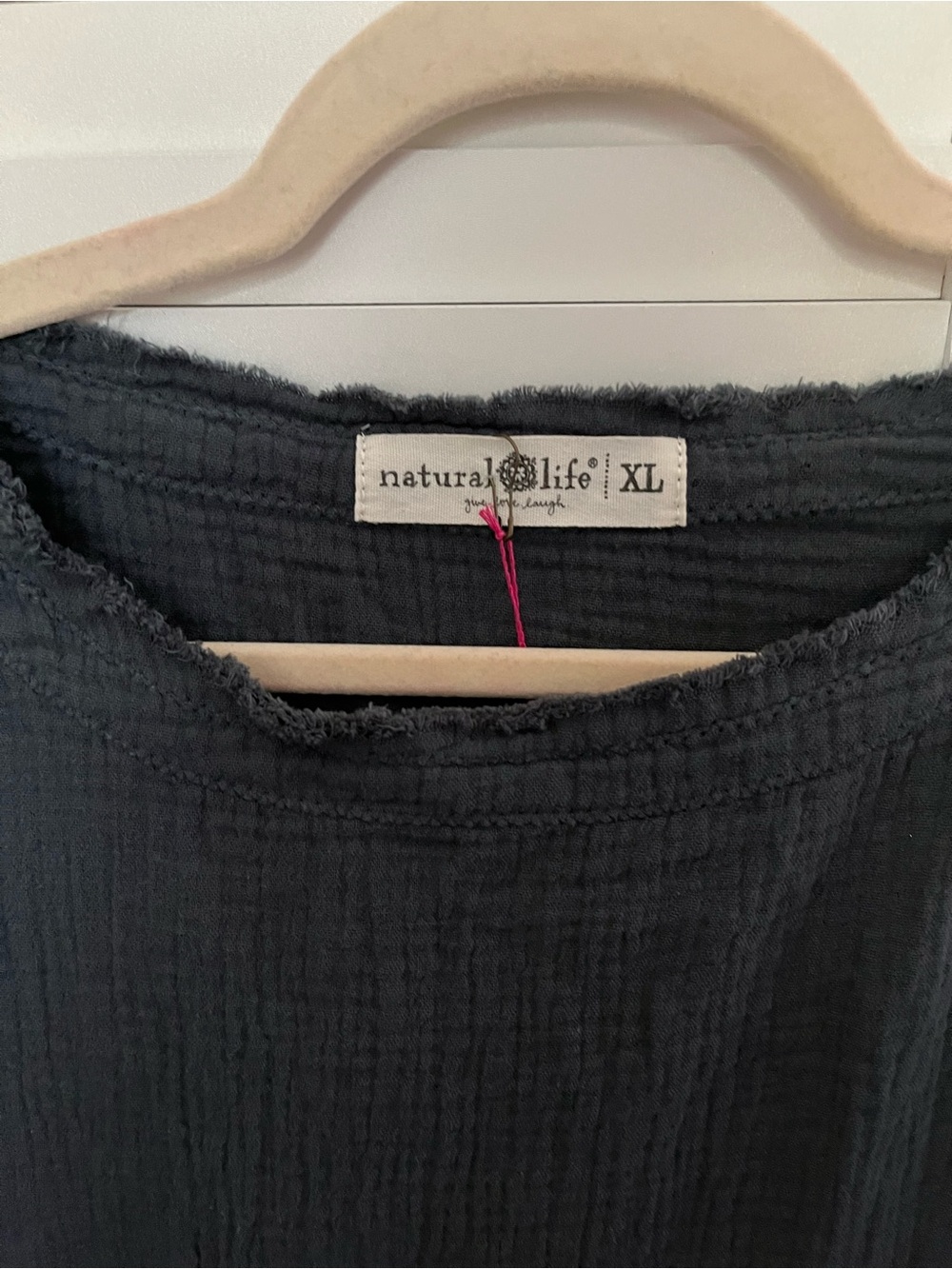 Natural Life NWT Size XL Cotton Gauze Lightweight Popover Tunic Comfort Cozy - Picture 3 of 6
